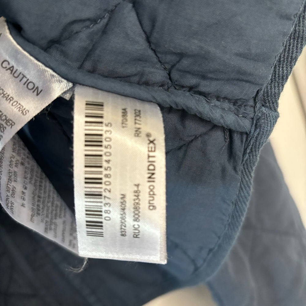 Zara quilted cotton denim cropped jacket medium - Picture 10 of 12